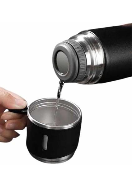 Depomix Termos Seti 3'lü Bardak Seti Isı Dalı Siyah Paslanmaz Çelik Vakumlu modelleri