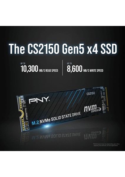 Pny CS2150 2tb 10200/8500 Nvme Pcıe GEN5X4 M.2 SSD (M280CS2150-2TB-TB)