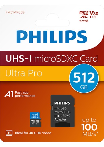 Phılıps 512GB Mıcro Sdxc 100 Mb/s C10 FM51MP65B/00 fiyatları