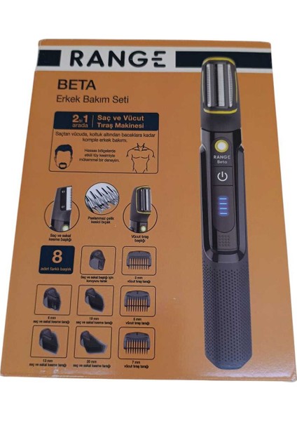 Range Beta Çok Fonksiyonlu Tıraş Makinesi, Siyah Renk modelleri