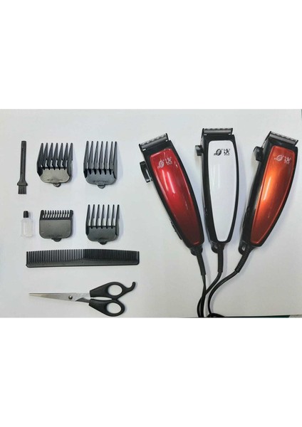 Kırmızı Renkli Profesyonel Tıraş Makinesi, Keskin ve Güçlü Performans