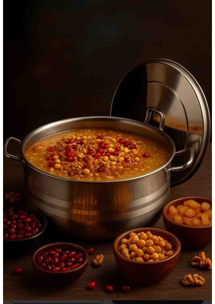 45 Litre 304 Kalite Paslanmaz Çelik Tencere | Endüstriyel Indüksiyon Tabanlı Büyük Boy Tencere 45X30