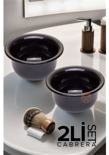 Renkli 2'li Tıraş Tası Seti Cabrera Design, Şık ve Kullanışlı Tasarım