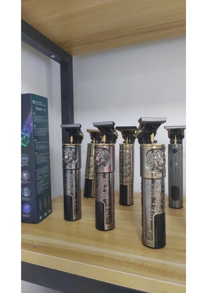 Sarı T-Bıçak Saç ve Sakal Kesim Cihazı, Kolay Kullanım ve Şık Tasarım