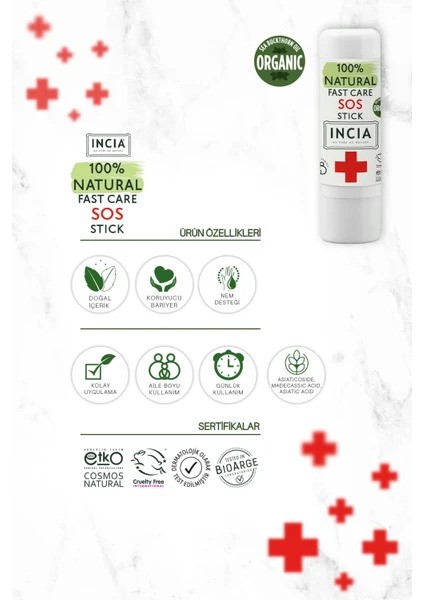 INCIA%100 Doğal Sos Stick Anlık Yatıştırıcı Organik Yalancı Iğde Hızlı Koruma Bitkisel 6 G indirimleri