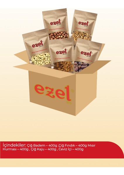 Doğadan Kuruyemiş Seti – 5 Malzemeli + 100 g Türk Kahvesi