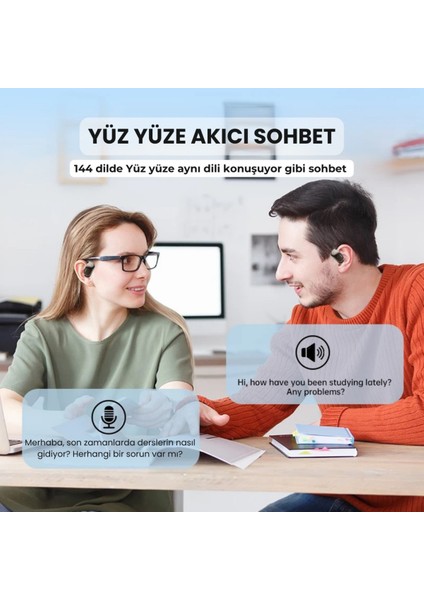 Aı Smart Translate Kulaklık – Kablosuz Gürültü Önleyici Bluetooth Headset | Spor, Seyahat ve Günlük Kullanım Için