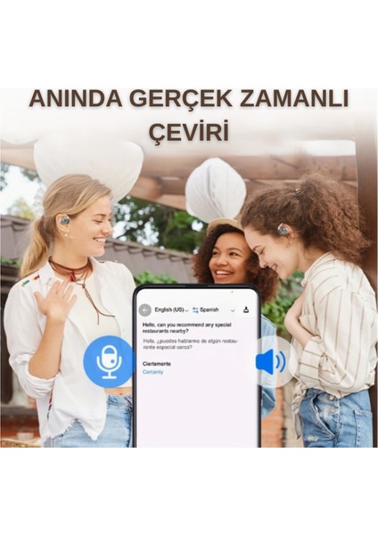 Aı Smart Translate Kulaklık – Kablosuz Gürültü Önleyici Bluetooth Headset | Spor, Seyahat ve Günlük Kullanım Için