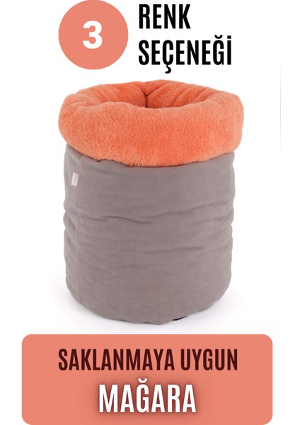 Mağara (45X40CM) - Modern Kedi/köpek Mağara Yatak, Saklanma Alanı, Sakinleştirici, Konforlu