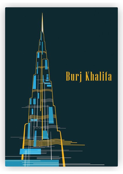 Burj Khalifa Dubai Burc HalifeAhşap Poster 20X29 cm