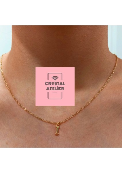 Altın Kaplama Üç Boyutlu Minimal I Harf Kolye – Kişiye Özel Baş Harf Kadın Kolye – Şık, Zarif ve Parlak Tasarım – Paslanmaz Çelik Gold Harf Kolye Hediye Seçeneği – 3 Boyutlu Harf Kolye fiyatları