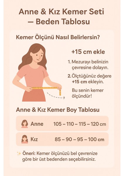 Anne Kız Kemer Seti Deri 3 cm Şık Kemer Kot ve Kumaş Pantolonlara Uygun Hediye Kombin fırsatları