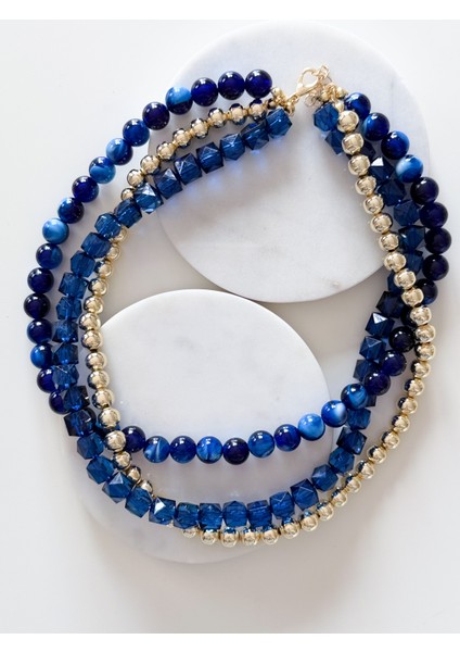 Boncuk-Topçuk 3lü Kolye modelleri