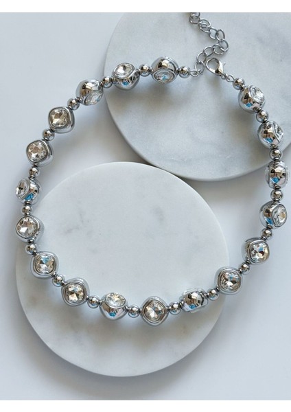 Çelik Taşlı Choker Kolye fiyatları