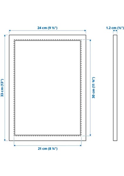 Fiskbo Renkli Çerçeve Mavi 21 x 30 cm fiyatları