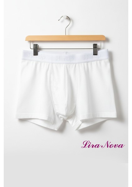 Beyaz 3'lü Paket Soft Elastan Boxer %90 Coton %10 Elestane fiyatları