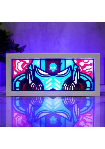 Space Marines LED Işıklı Dekoratif Light Box – Warhammer 40K Temalı Masaüstü Lamba