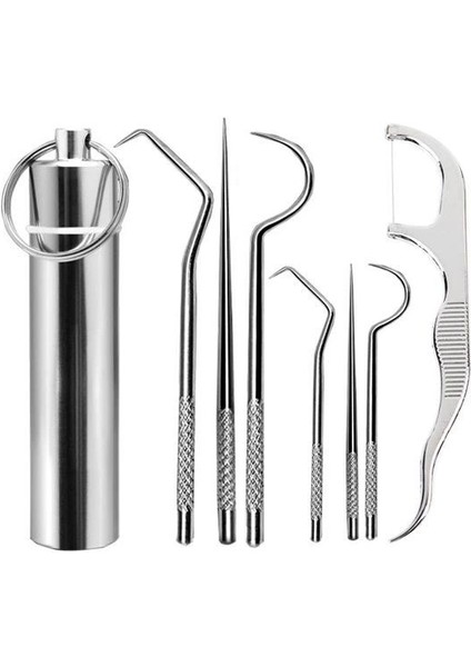 Buffer® 7 Parça Paslanmaz Çelik Ağız Diş Tartar Sökücü Temizlik Bakım Seti