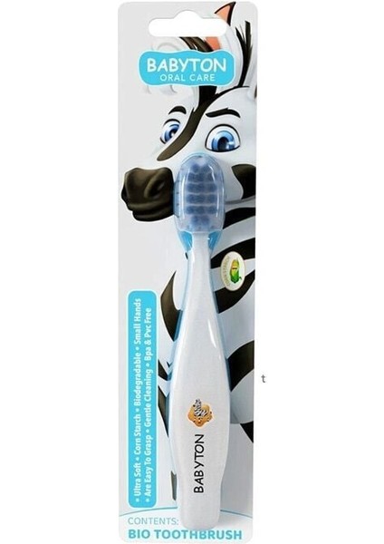 Babyton Bio Ultra Yumuşak Çocuk Diş Fırçası Zebra