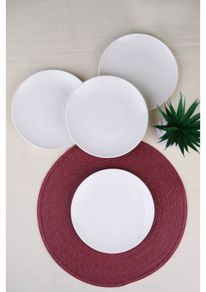 Porselen Chic Servis Tabağı 24,50CM 4 Lü