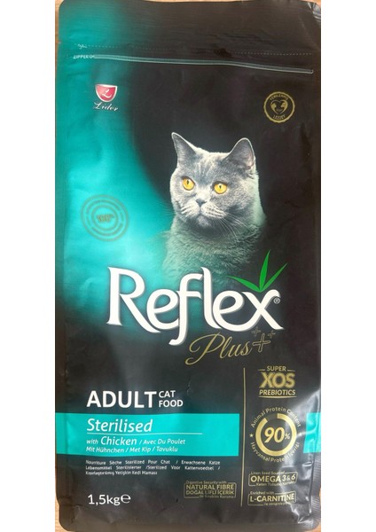 Plus Cat Adult Sterilised 1,5 kg - Kısırlaştırılmış Tavuklu Premium