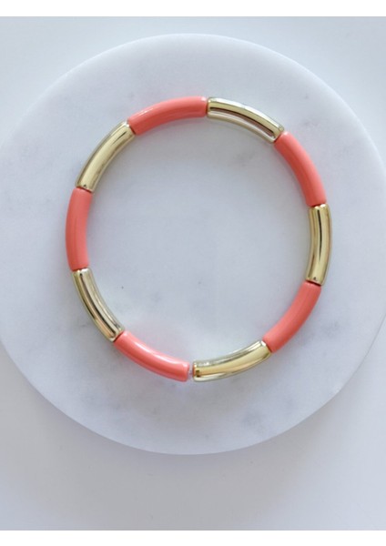 Renkli Kemik-Gold Ince Bileklik