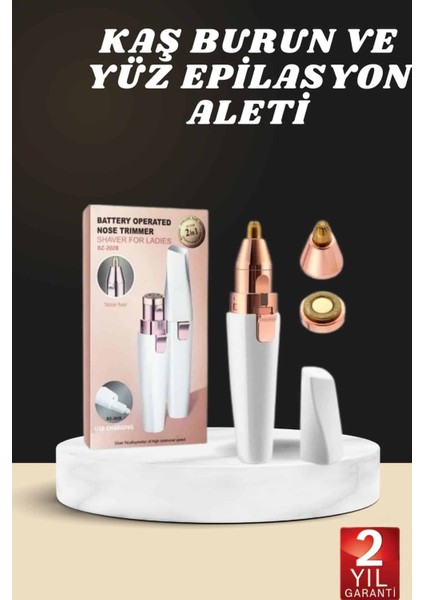 Depomix Kaş Burun ve Yüz Epilasyon Aleti Kablosuz Şarjlı Kökten Alan Epilasyon Aleti