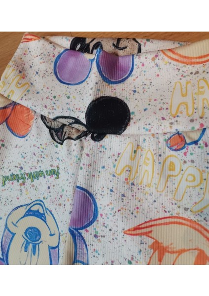 Kız Çocuk Minnie Mouse Baskılı Mevsimlik Tayt Desenli Kız Çocuk Tayt fiyatları