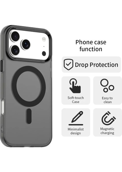 Iphone 17 Pro Uyumlu Kamera Koruma Çıkıntılı Magsafe Özellikli Renkli Mat Kılıf indirimleri