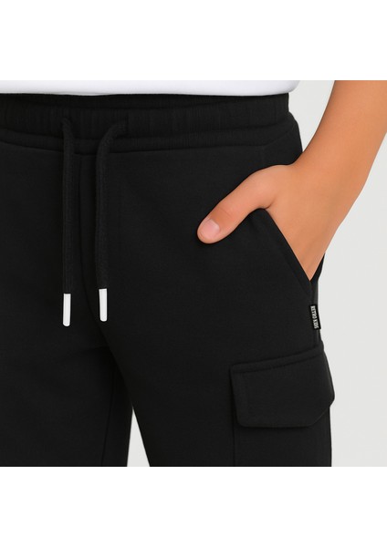 Okul Için Siyah Kargo Jogger Eşofman Altı modelleri