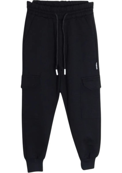 Okul Için Siyah Kargo Jogger Eşofman Altı fırsatları