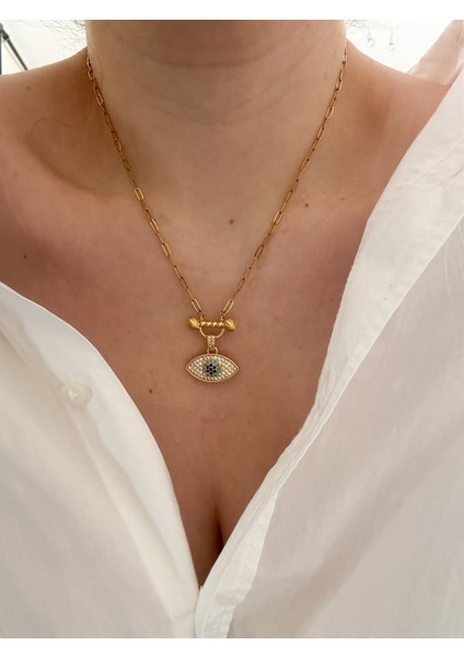 Çelik Taşlı Göz Kolye fiyatları