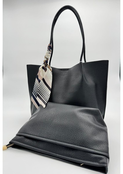 Siyah Fular Detaylı Omuz Çantası Orijinal Levid'or Premium indirimleri