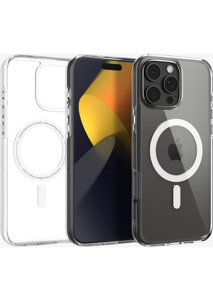 iPhone 15 Pro Max Magsafe Özellikli Şeffaf Kılıf - Sararma Yapmaz, Ultra Şeffaf, Mıknatıslı Koruma indirimleri