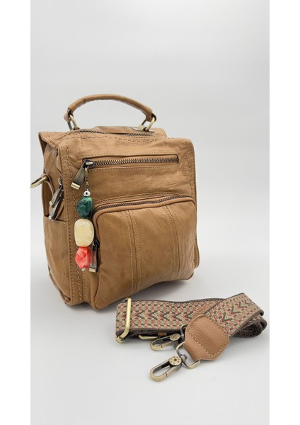 Kahve Kare Sırt Çantası Orijinal Levid'or Premium indirimleri