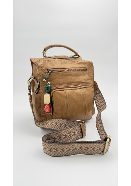 Kahve Kare Sırt Çantası Orijinal Levid'or Premium