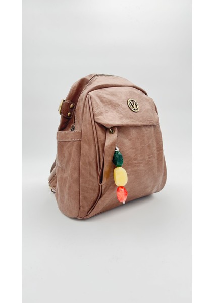 Kahve Metal Logo Detaylı Sırt Çantası Orijinal Levid'or Premium fiyatları