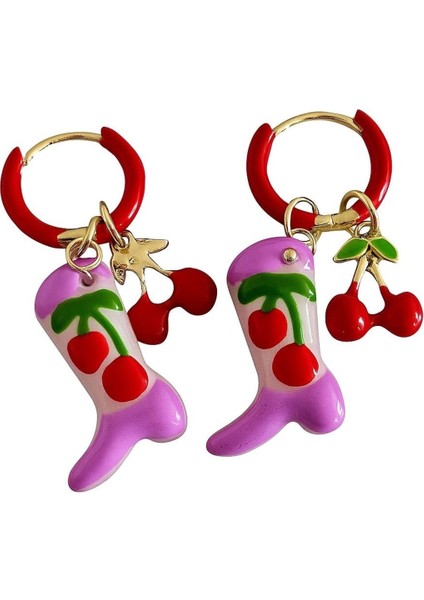 Cam Çizme Charm Küpe