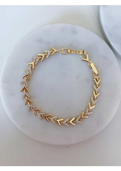 Taşlı Zigzag Bileklik