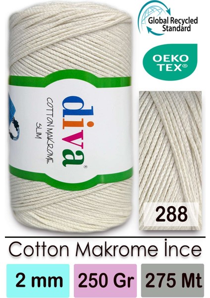 Diva Cotton Makrome Ince 288 Kemik