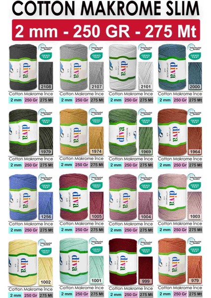 Diva Cotton Makrome Ince 288 Kemik fiyatları