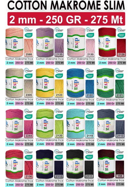 Diva Cotton Makrome Ince 288 Kemik fırsatları