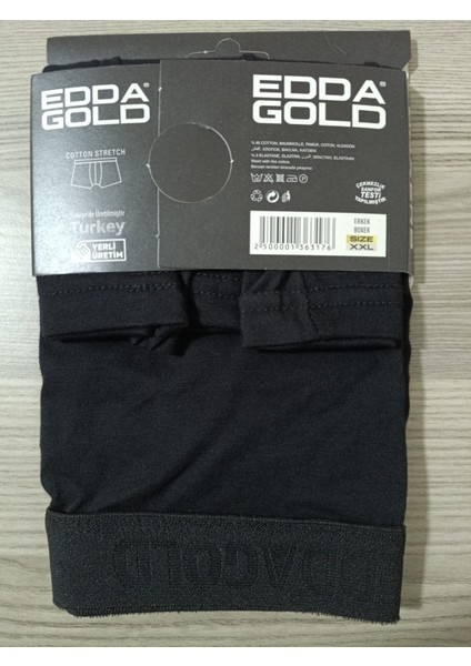 Gold Penye Kumaş Likralı Erkek Boxer - Siyah - Xx Large - 4lü modelleri