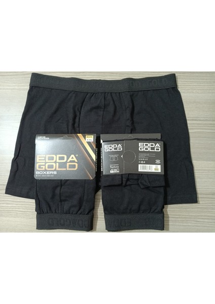Gold Penye Kumaş Likralı Erkek Boxer - Siyah - Xx Large - 4lü fırsatları