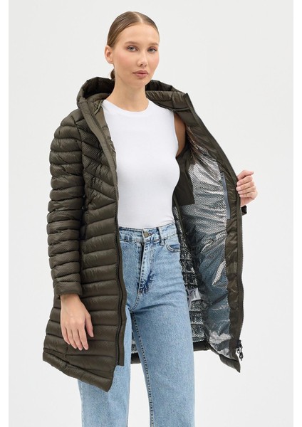 Omnı Heat Haki Termal Dar Kesim Kadın Kaban fırsatları