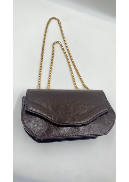 Kadın 3 Bölmeli Gold Detaylı Zincir Omuz Çantası modelleri