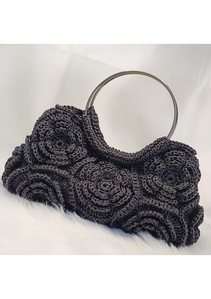 El Örgüsü Gül Motifli Gece/gündüz El Çantası modelleri