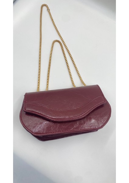 Kadın 3 Bölmeli Gold Detaylı Zincir Omuz Çantası modelleri