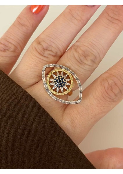 Taşlı Büyük Göz Yüzük