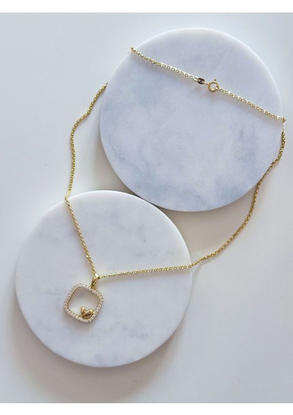 Özel Seri Taşlı Kare Kalp Kolye fiyatları